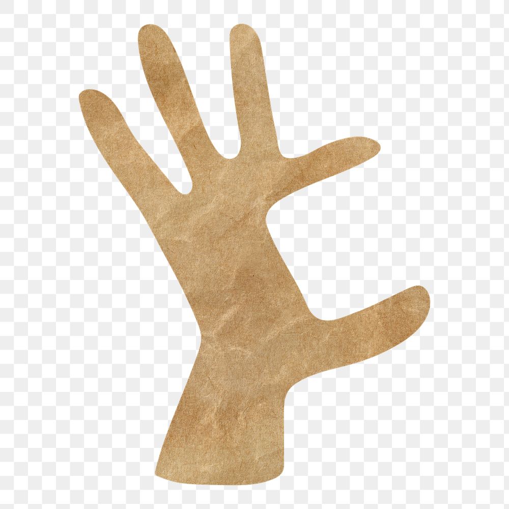 PNG Okay hand gesture, paper craft element, transparent background