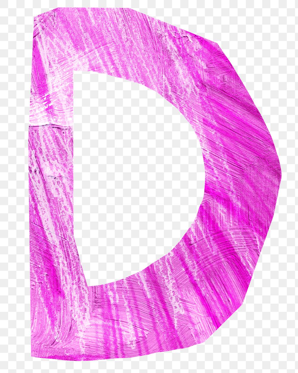 D letter png, paper English alphabet, transparent background