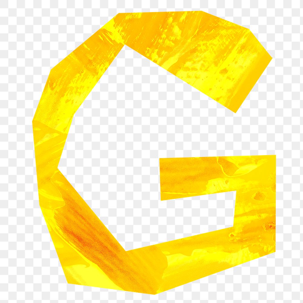 G letter png, paper English alphabet, transparent background