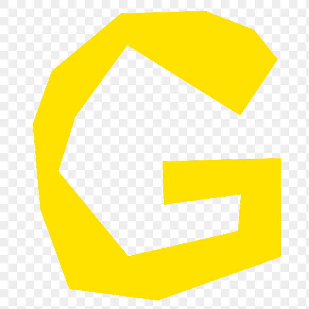 G letter png, paper English alphabet, transparent background