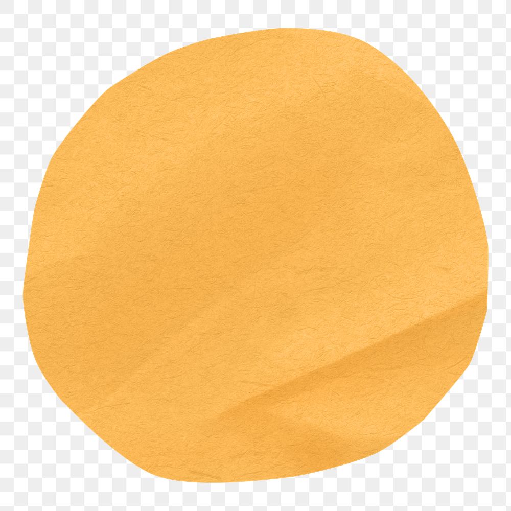 PNG Orange circle  shape, paper craft element, transparent background