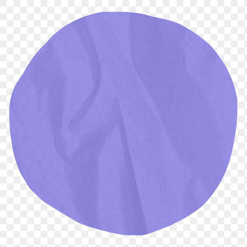 PNG Purple circle  shape, paper craft element, transparent background