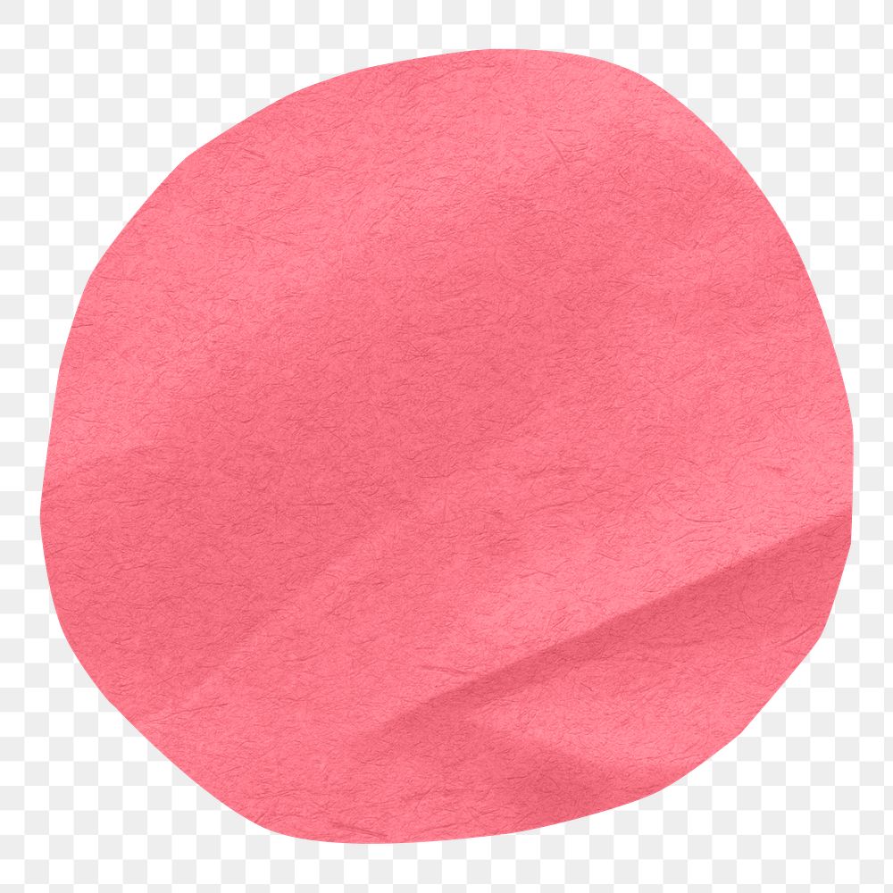 PNG Pink  circle shape, paper craft element, transparent background