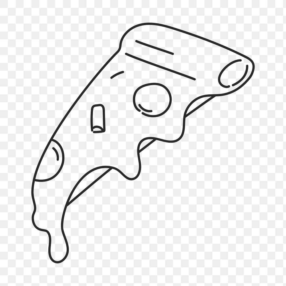 Cheesy pizza png, aesthetic illustration, transparent background