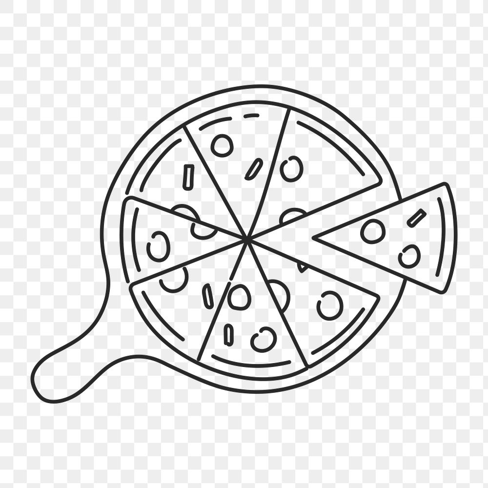 Pizza plate png, aesthetic illustration, transparent background