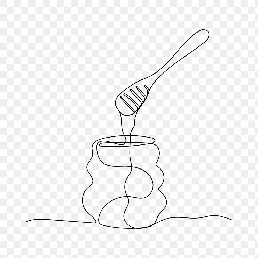 Honey dipper png, aesthetic illustration, transparent background