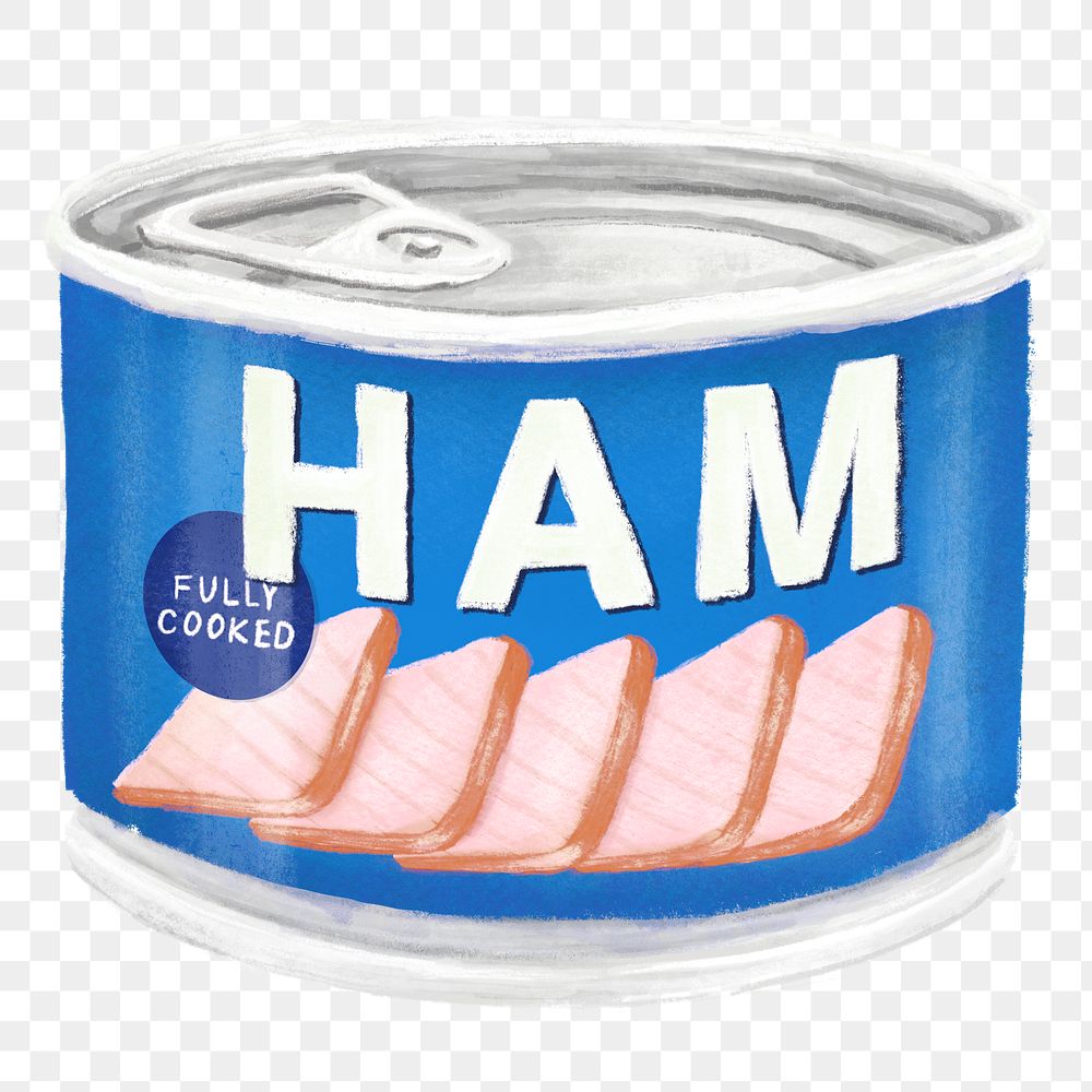 PNG Canned ham, food illustration, transparent background