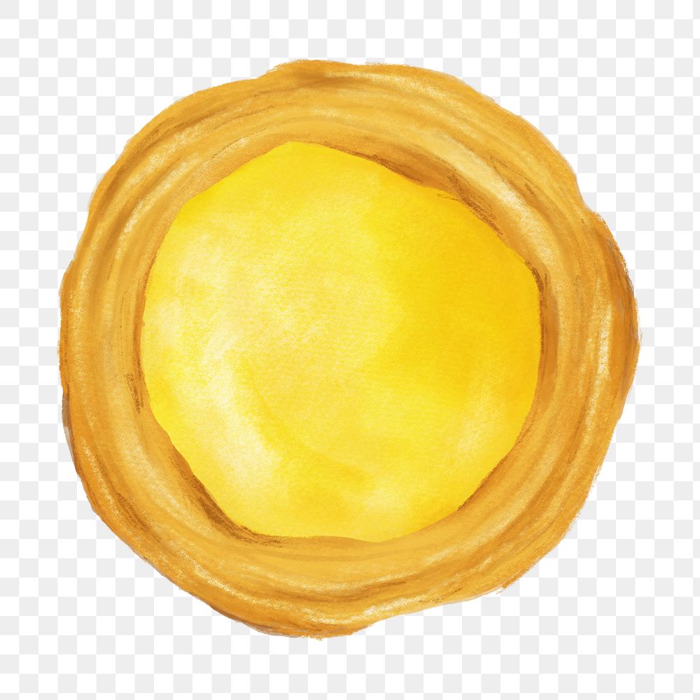 PNG Egg tart, dessert illustration, transparent background