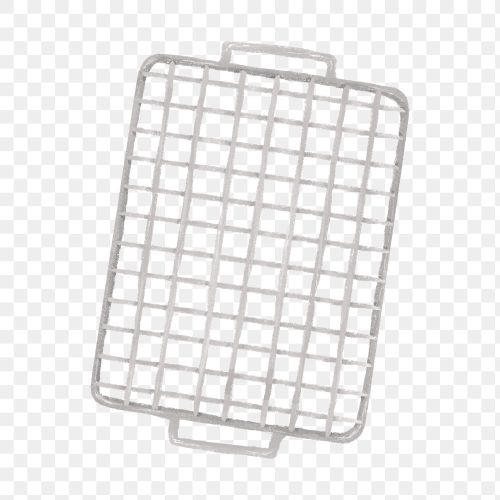 Cookie cooling rack png, baking tool illustration, transparent background