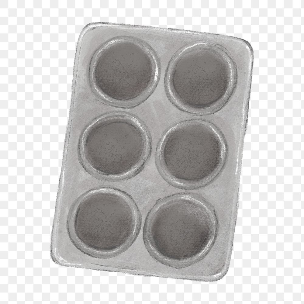 Cupcake baking tray png, object illustration, transparent background
