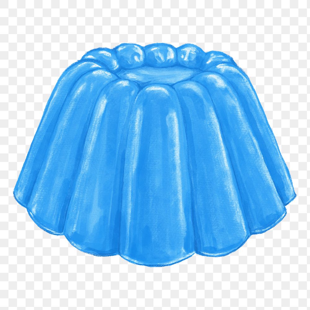 PNG Blue jello pudding, dessert illustration, transparent background