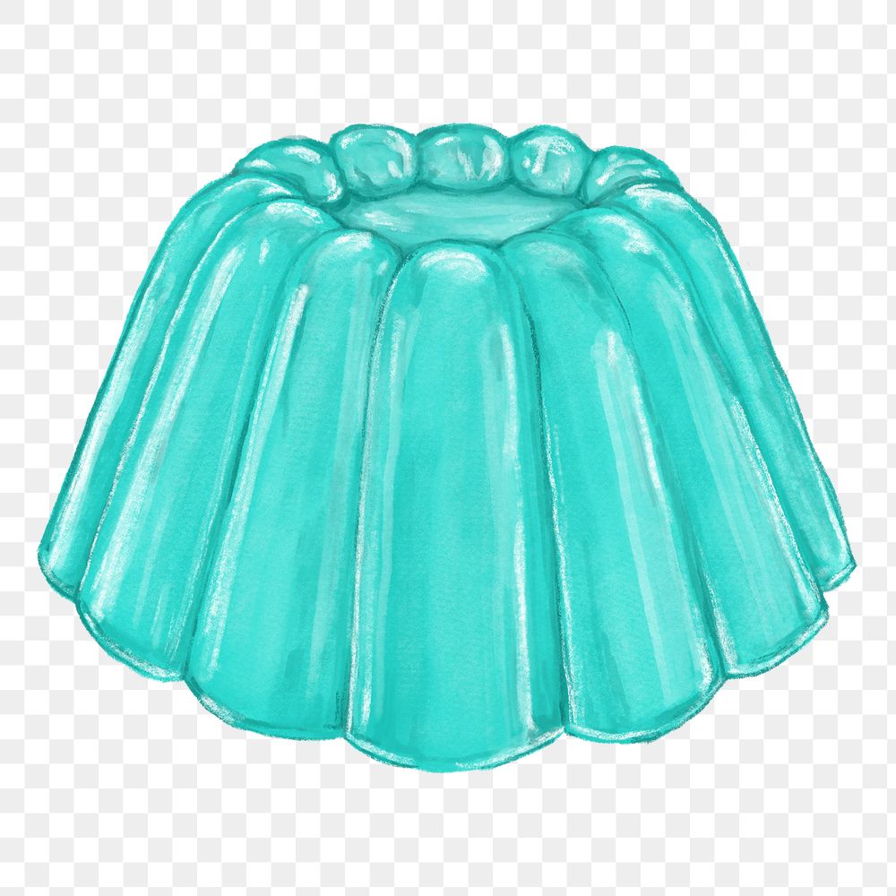 PNG Blue jello pudding, dessert illustration, transparent background