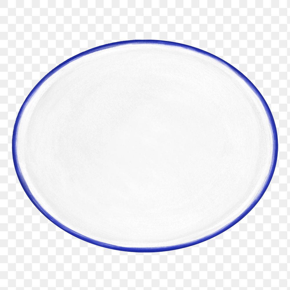 White ceramic plate png, object illustration, transparent background