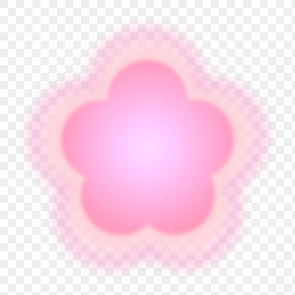 PNG Glowing pink flower, transparent background