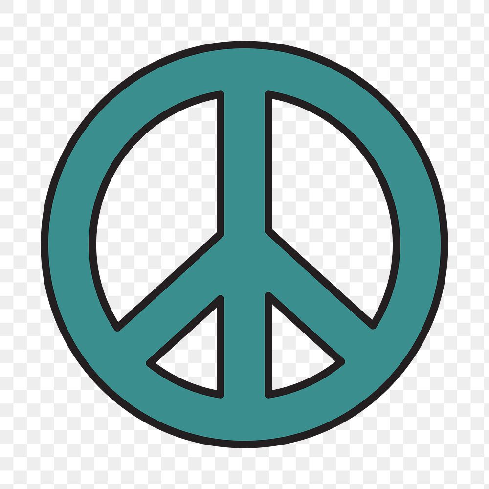 PNG Peace sign, transparent background