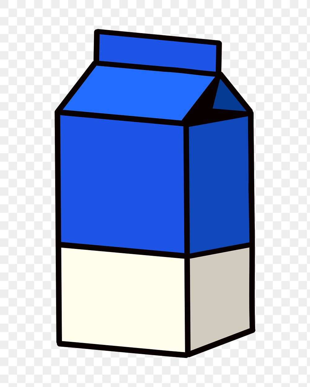 Milk carton png, beverage line art illustration, transparent background