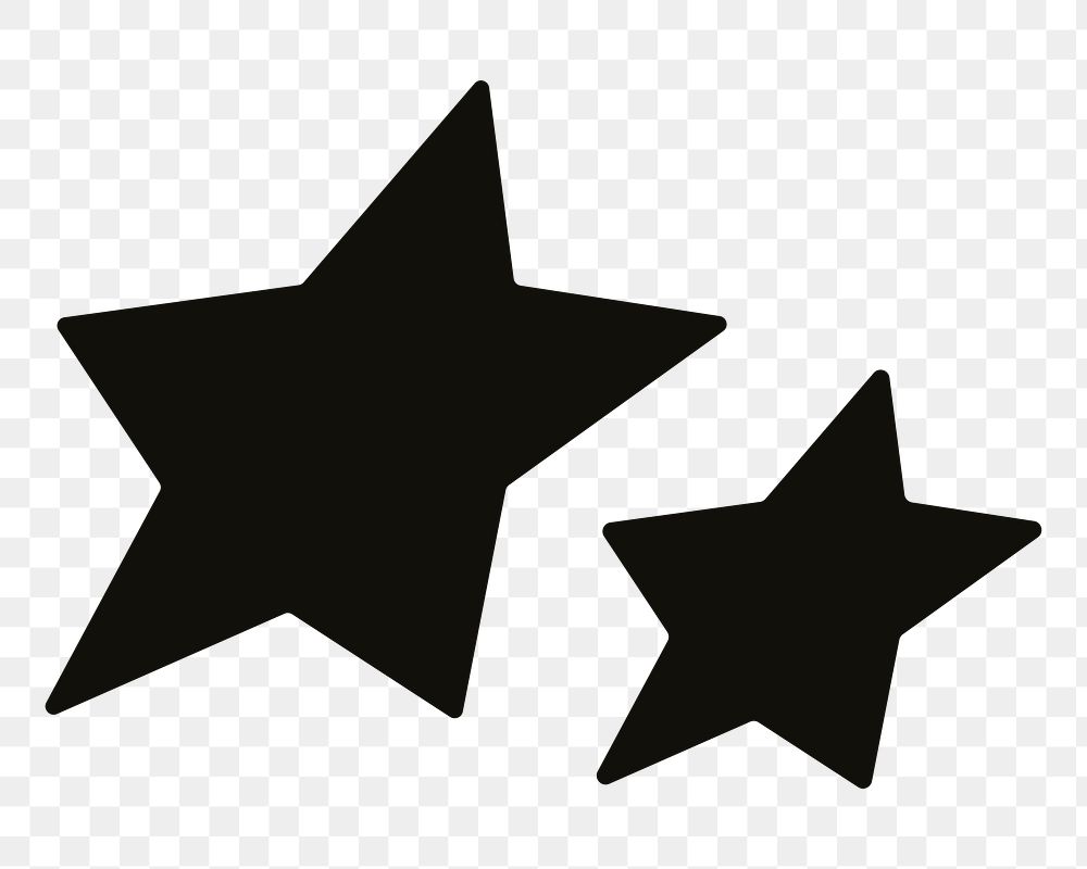 Two stars png, transparent background