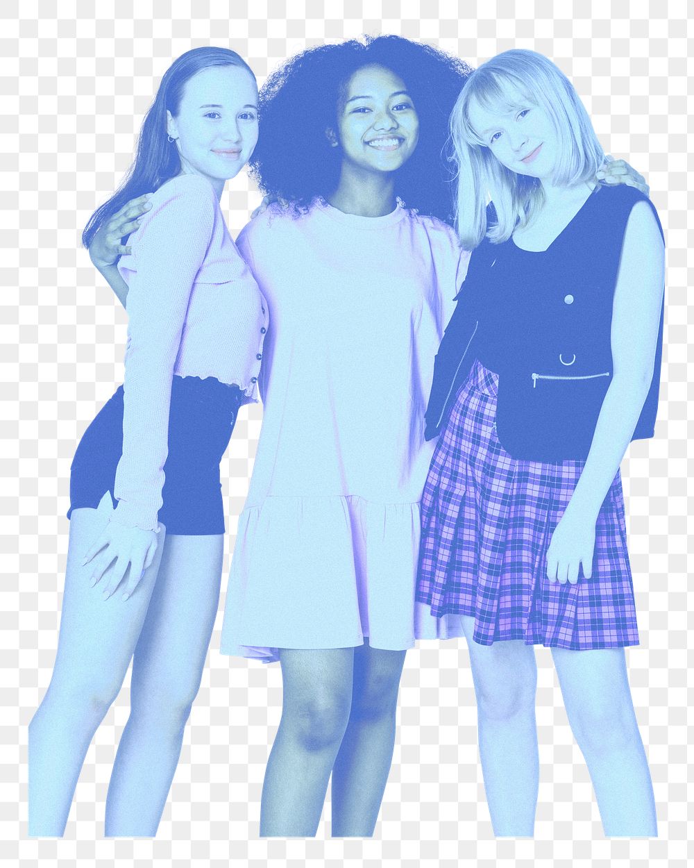 Teenage girls fashion png, transparent background