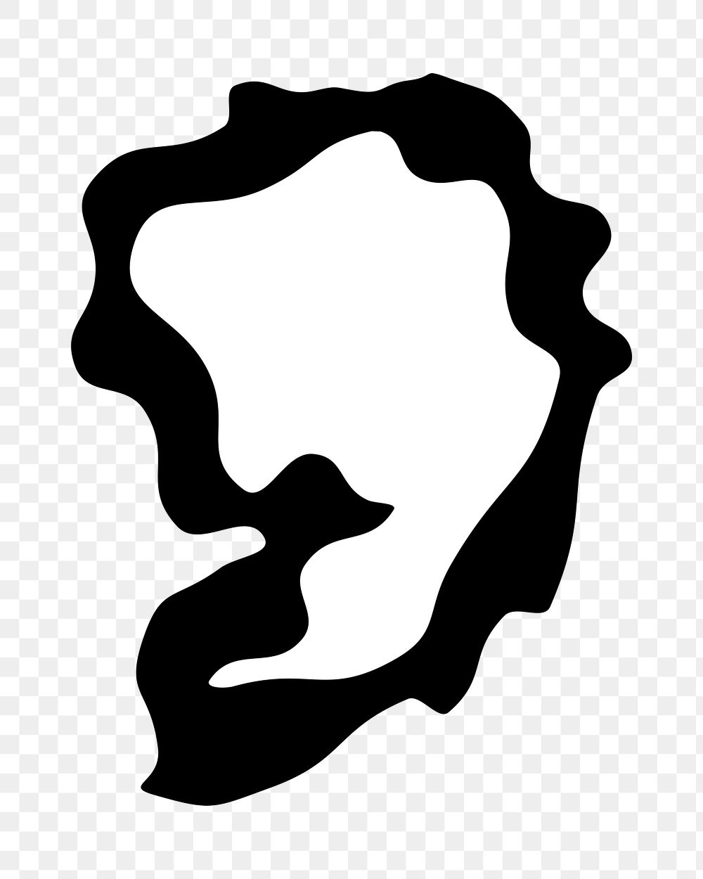 PNG Comma, distorted symbol, transparent background