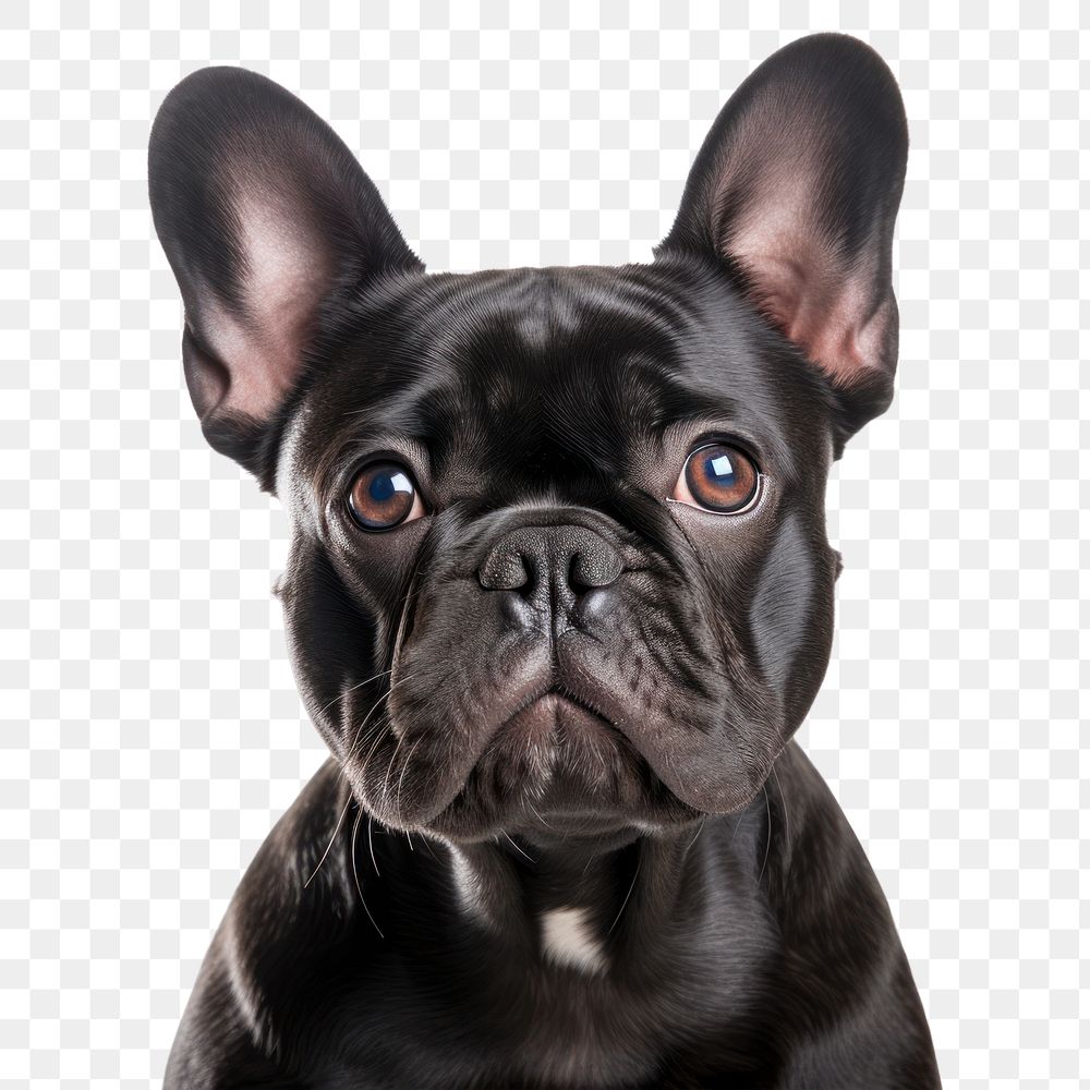 Download premium png of Black dog png clipart, French Bulldog