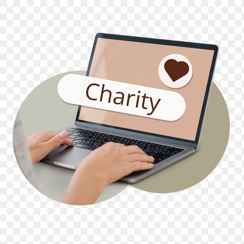 PNG Charity search screen laptop, transparent background