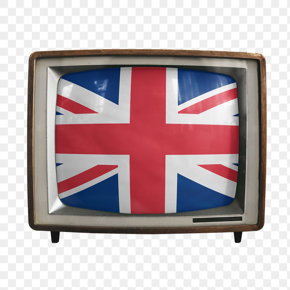 Png TV United Kingdom flag, transparent background