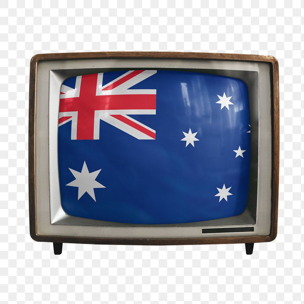 Png TV flag of Australia, transparent background