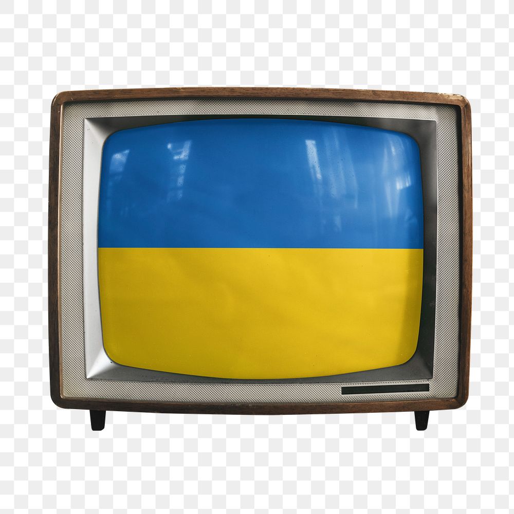Png TV flag news Ukraine, transparent background