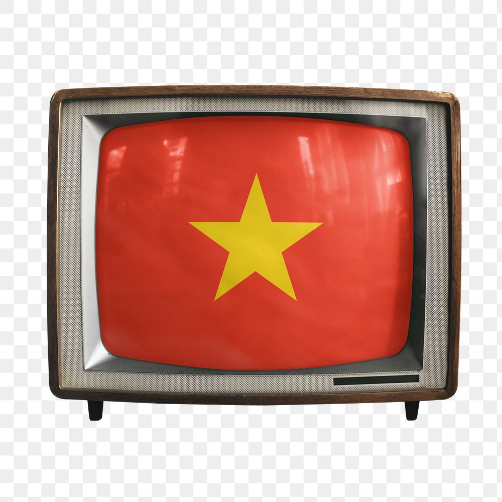 Png TV Vietnam flag, transparent background
