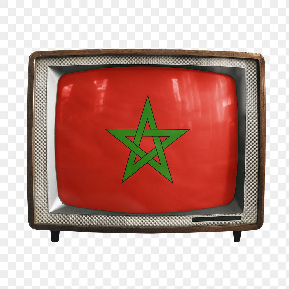 Png TV Morocco flag, transparent background