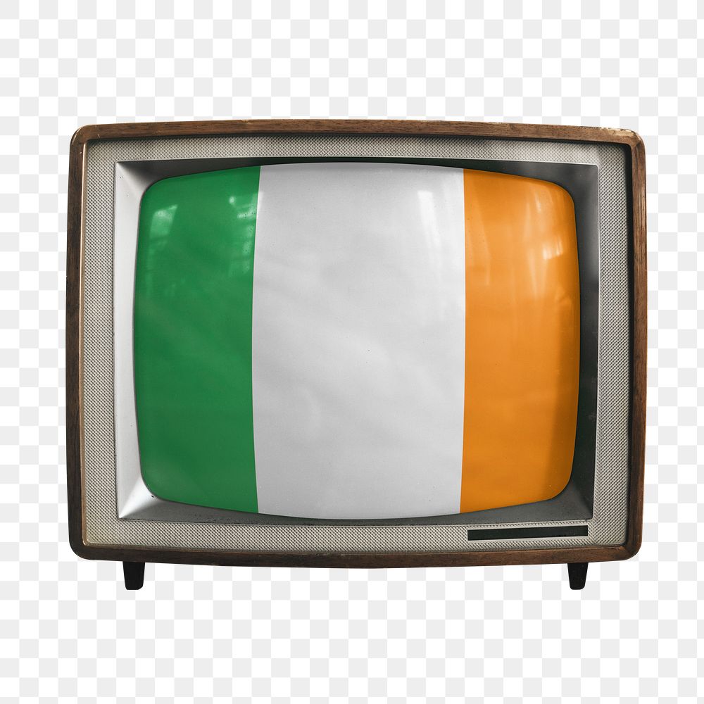 Png TV Ireland flag, transparent background