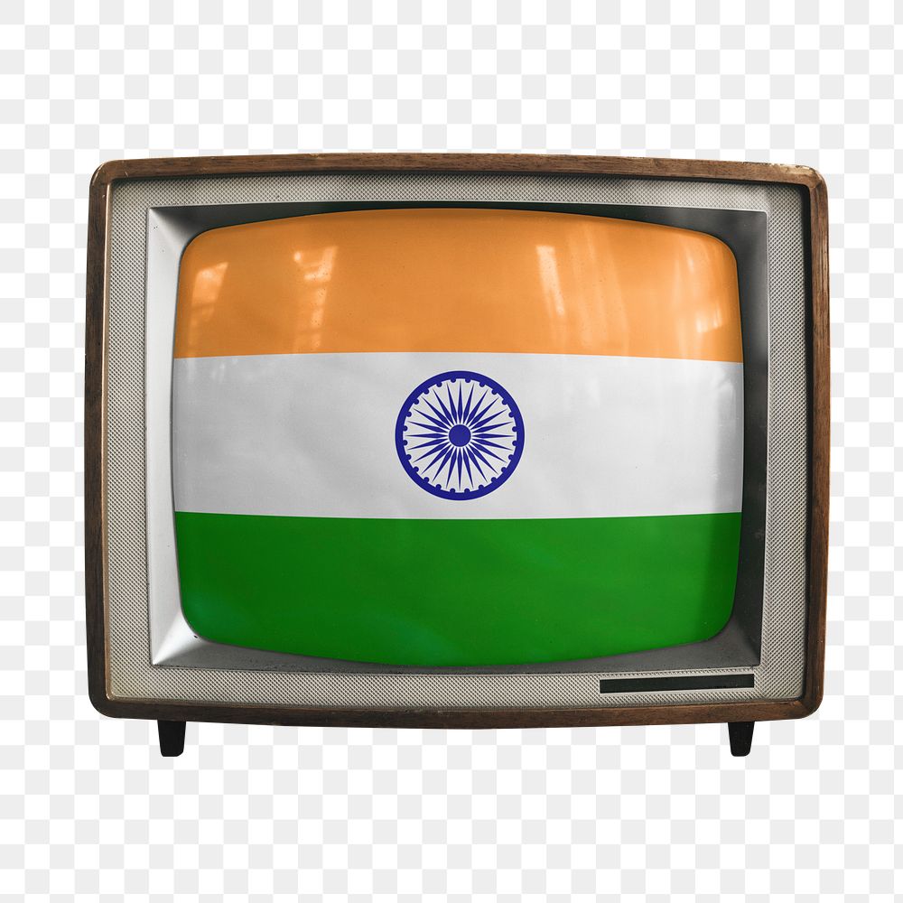 Png TV flag of India, transparent background