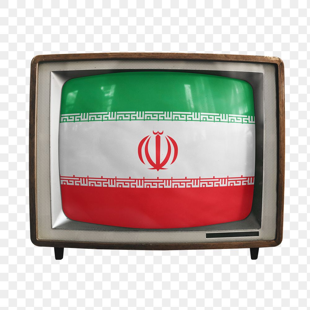 Png TV Iran flag, transparent background
