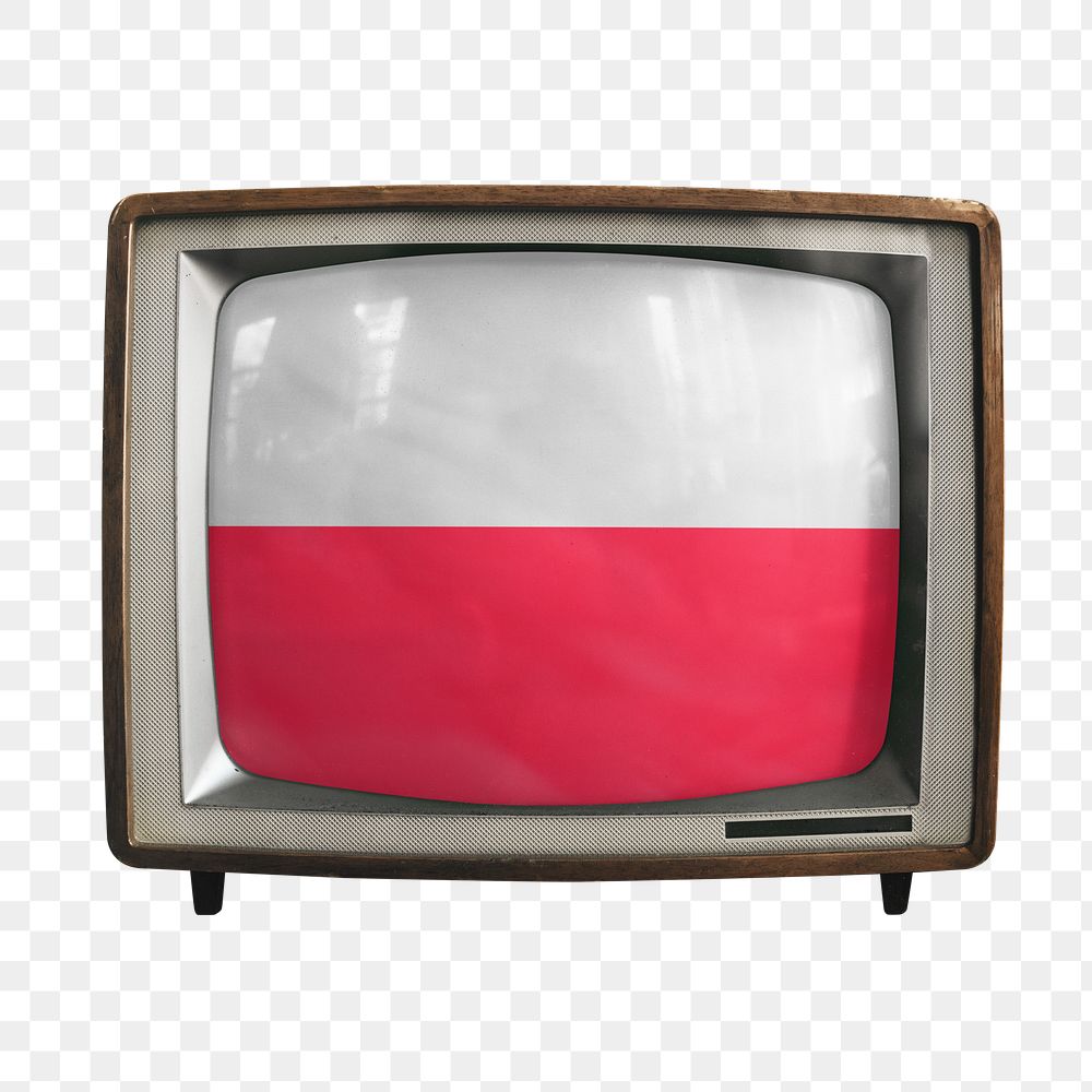 Png TV Poland flag, transparent background