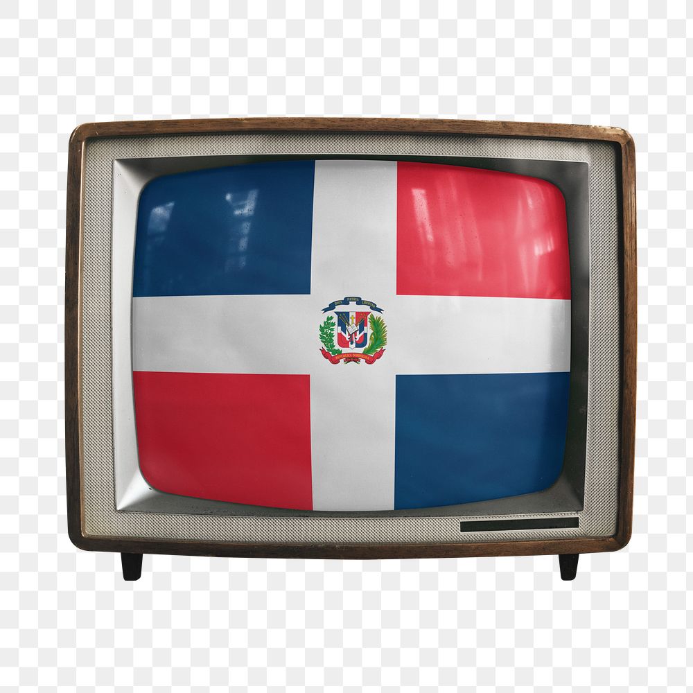 Png TV Dominican Republic flag, transparent background