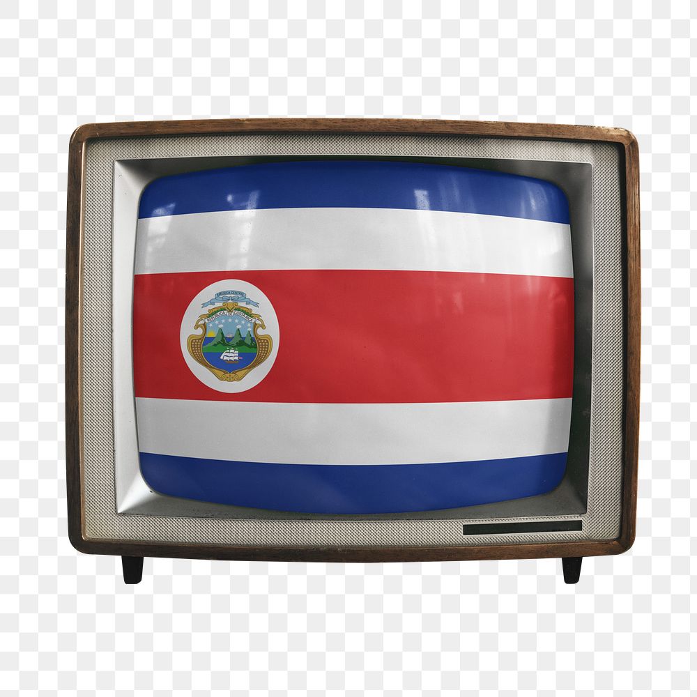 Png TV Costa Rica flag, transparent background
