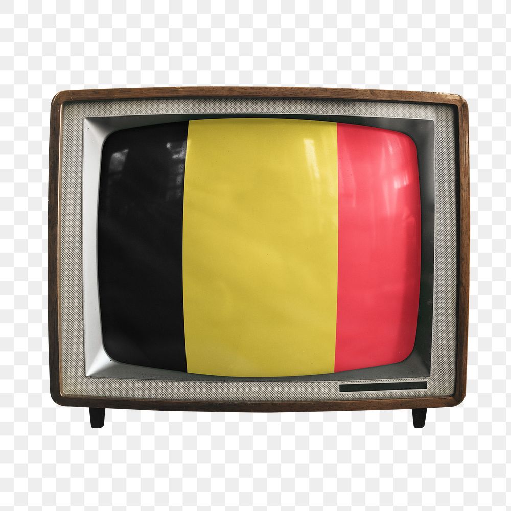 Png TV Belgium flag news, transparent background