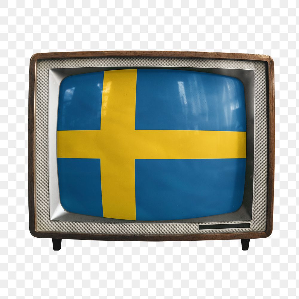 Png Sweden TV flag, transparent background