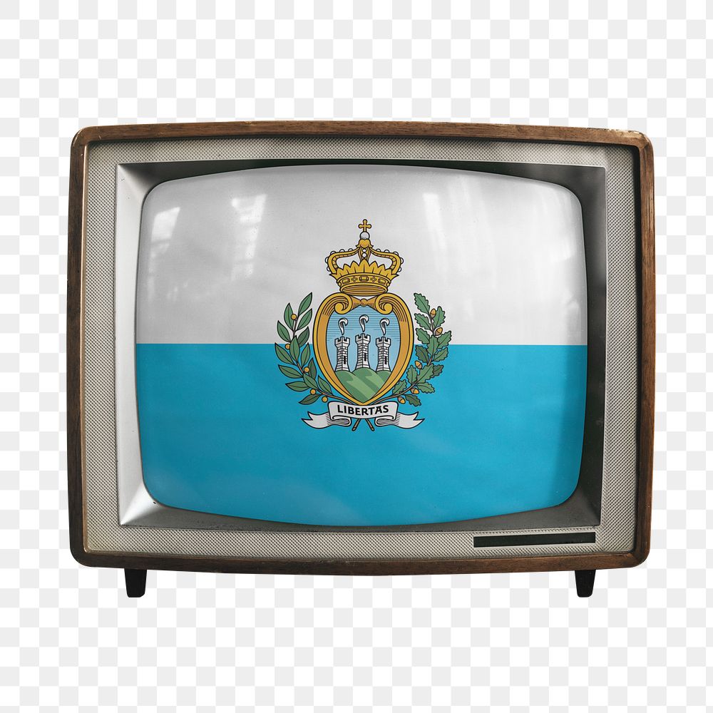 Png TV San Marino flag, transparent background