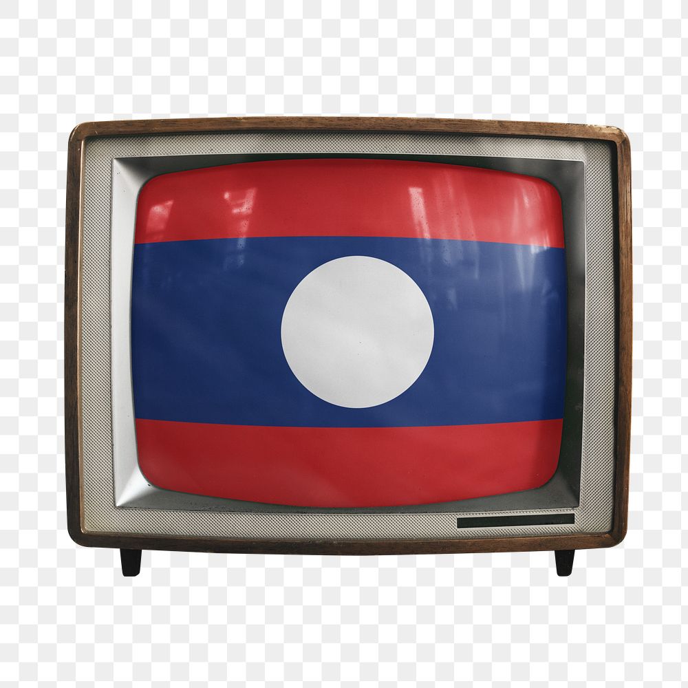 Png TV Laos flag news, transparent background