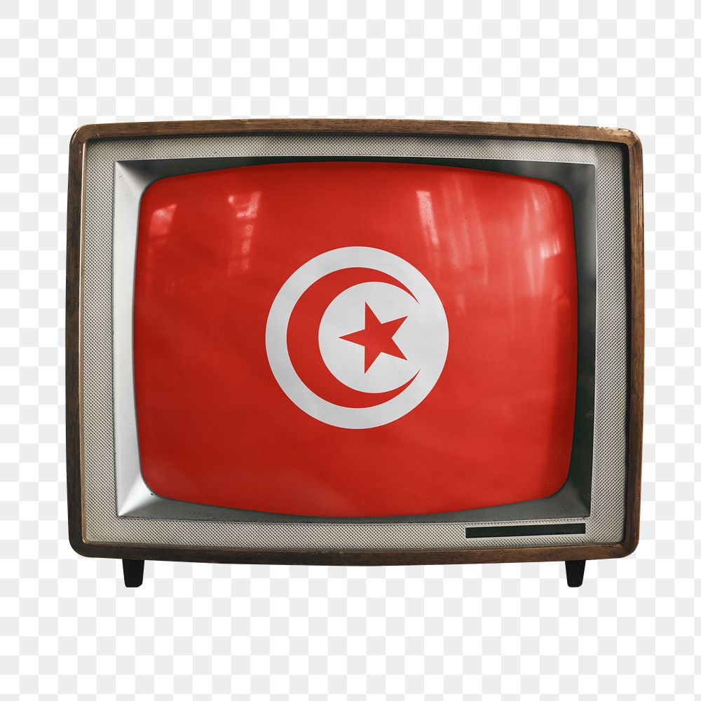Png TV Tunisia flag, transparent background