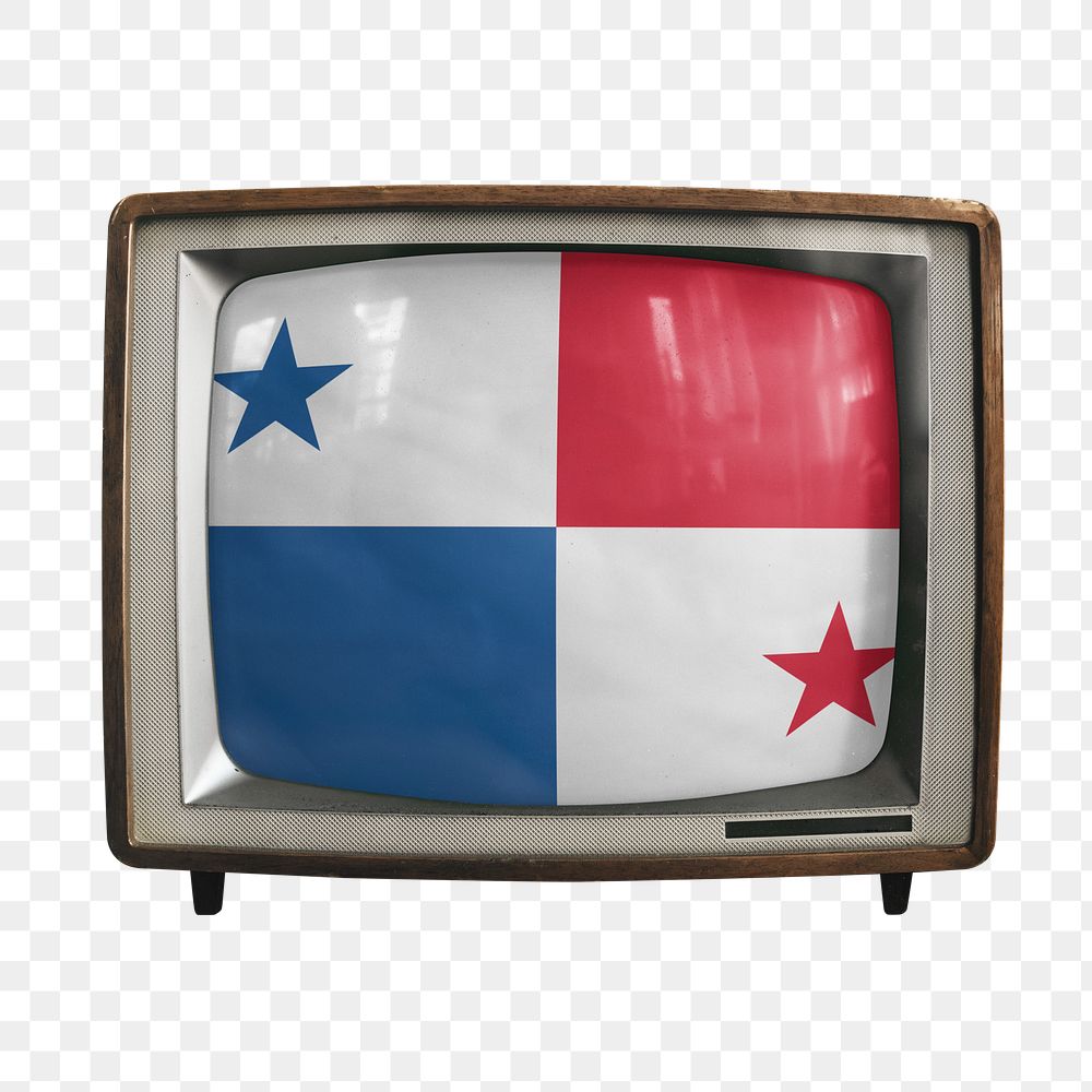 Png TV Panama flag, transparent background
