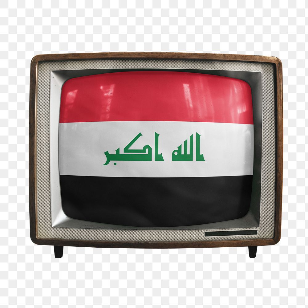 Png TV Iraq flag news, transparent background