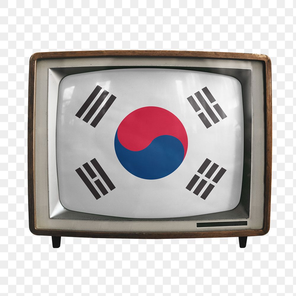 Png South Korea TV flag, transparent background