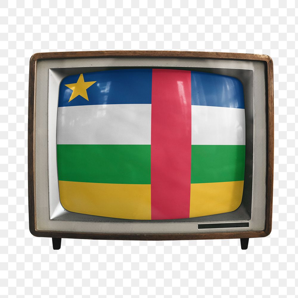 Png TV Central Africa flag, transparent background