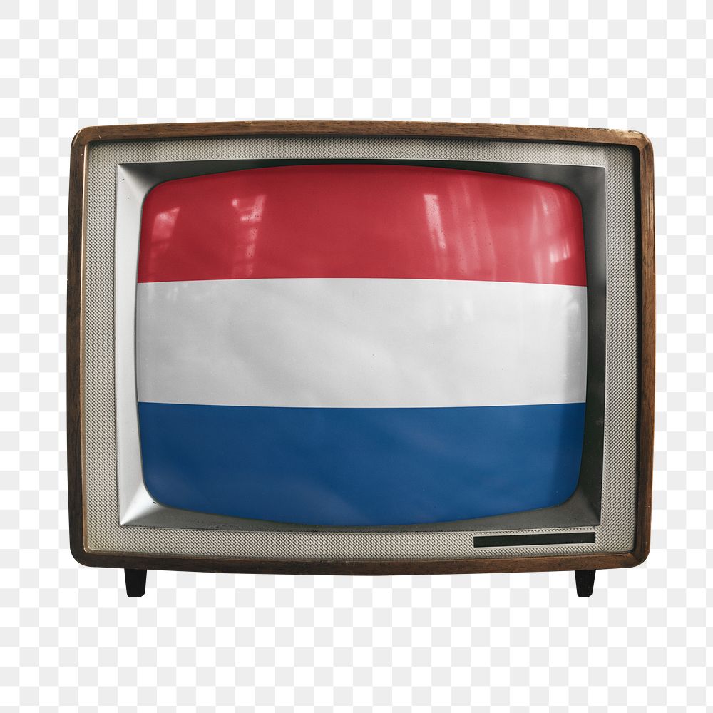 Png TV Netherlands flag, transparent background
