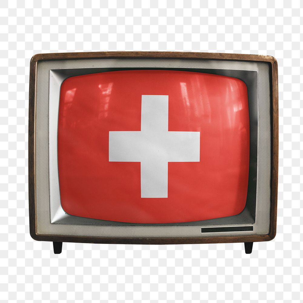 Png TV flag Switzerland, transparent background