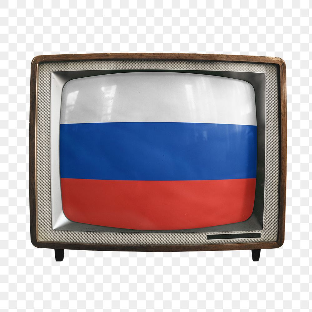 Png TV flag news Russia, transparent background