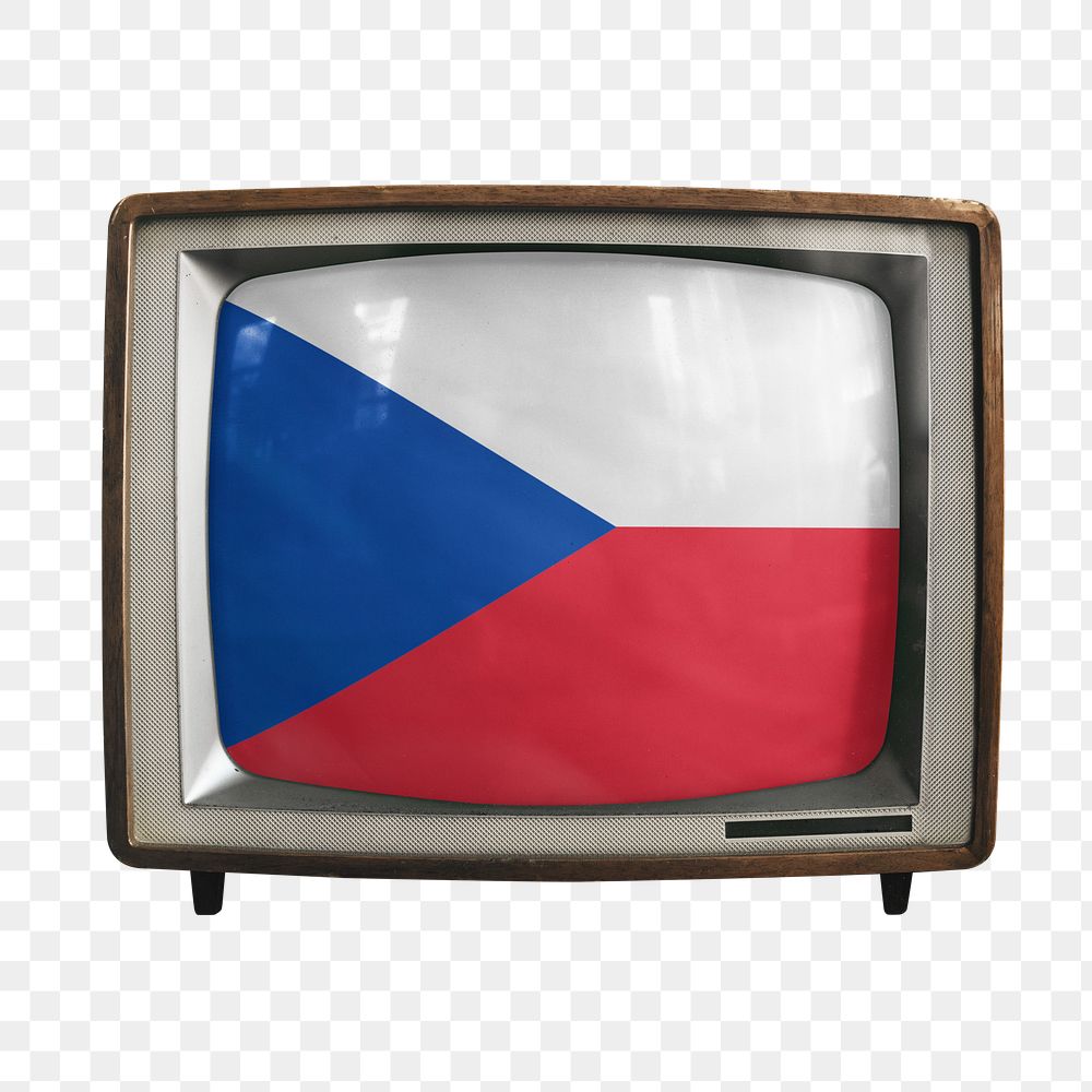 Png TV Czech Republic flag, transparent background