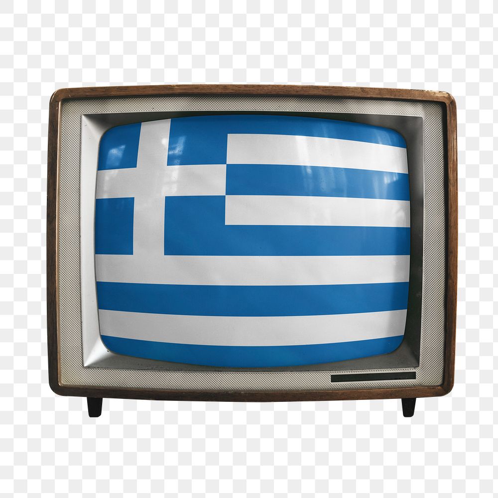 Png TV Greece flag news, transparent background